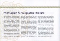 Religiöse Toleranz - Ausstellungsbroschüre